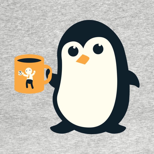 Penguin Coffee Business Man by natural20shirts